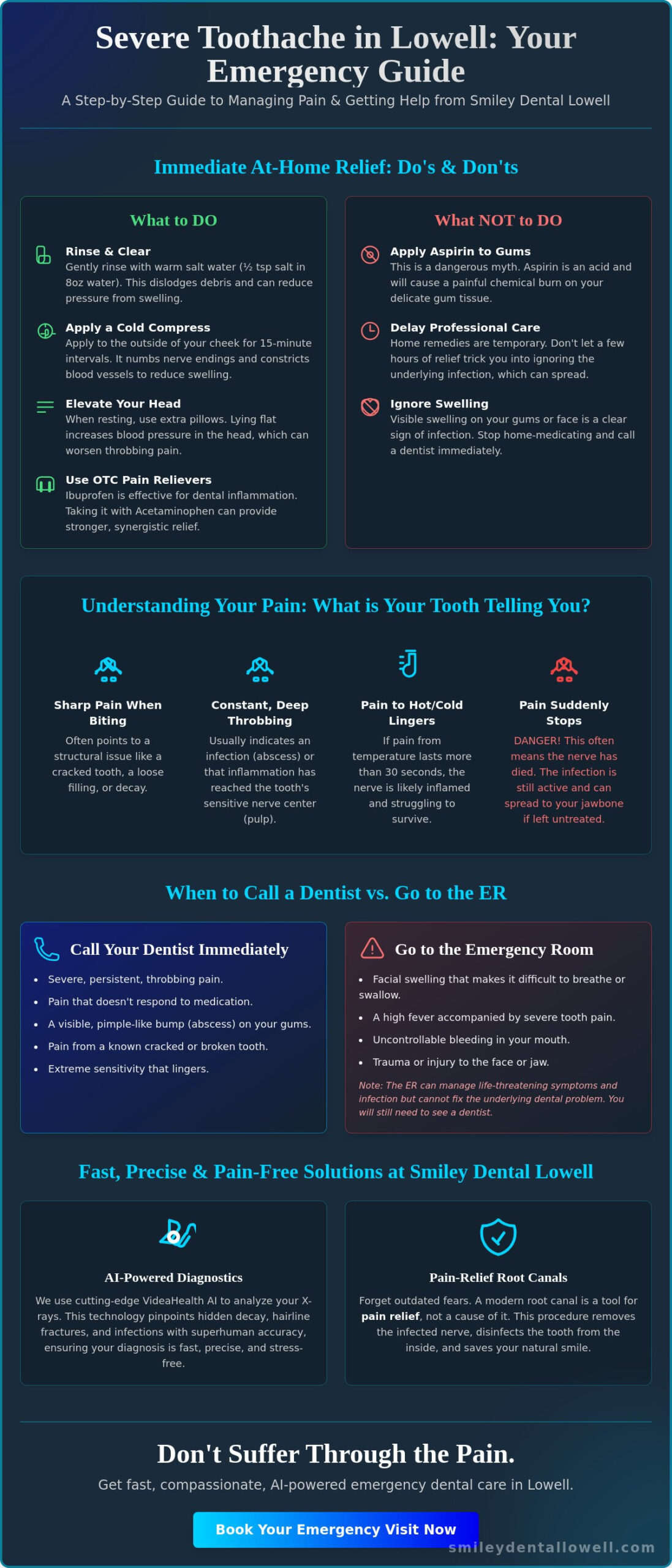 What to Do for a Severe Toothache in Lowell: Immediate Relief & Care